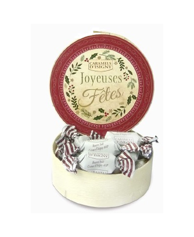Vánoční karamelky kulatá krabička 75g