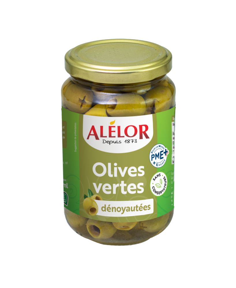 Zelené olivy bez pecek
